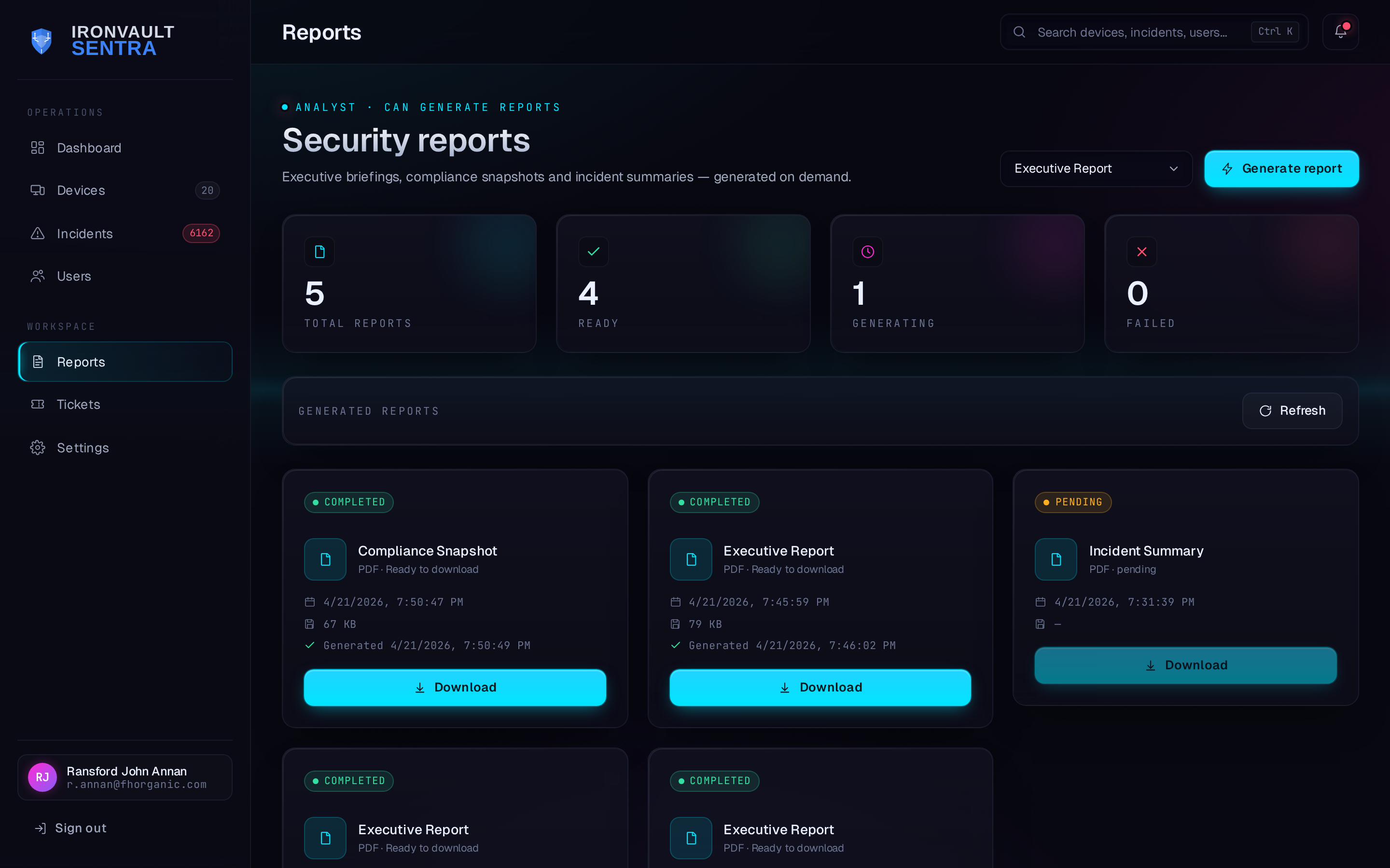 Security reports